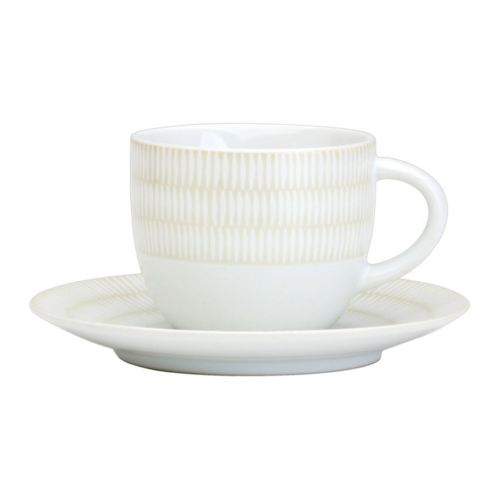 Avet Taza Té Con Plato Long Rice Beige Stoneware 280 Ml (6 Unidades) Avet Taza Té Con Plato Long Rice Beige Stoneware 280 Ml (6 Unidades)